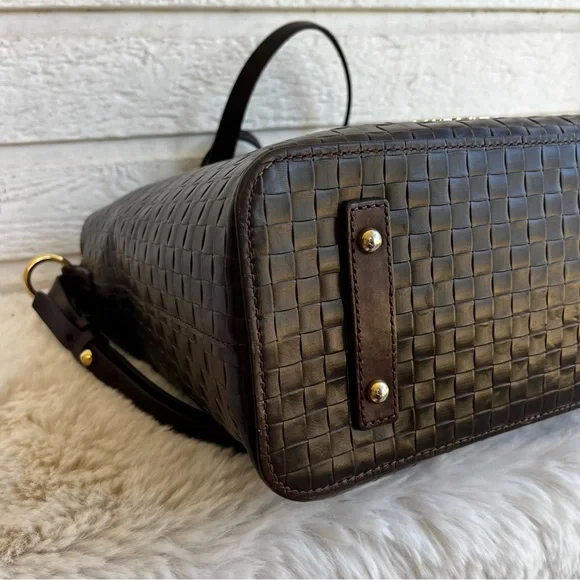 DOONEY & BOURKE Woven XL Lilliana Brown Sorrento Tote Shoulder Bag Satchel - Picture 9 of 12